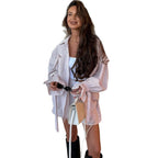 Damen lässige Kurzarm-Bluse und Shorts Kombination R&B