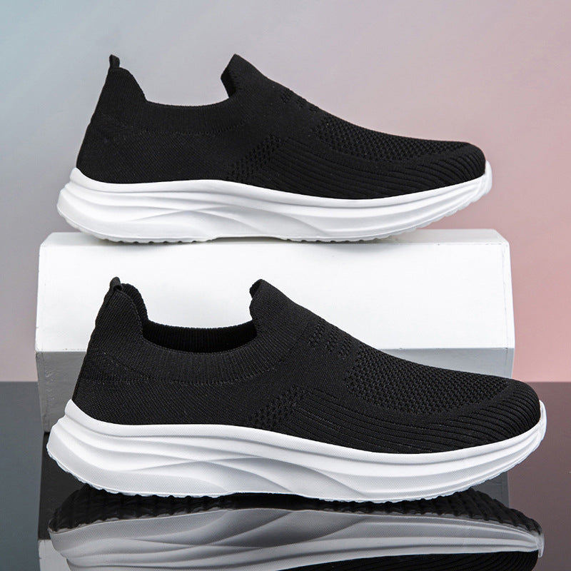 Damen Sportliche Slip-On Sneakers mit atmungsaktivem Obermaterial und dämpfender Sohle R&B
