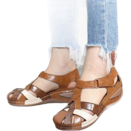 Damen Komfortable T-Sandalen mit vielfältigem Riemendesign R&B