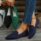Damen Slipper mit atmungsaktivem Strickdesign R&B