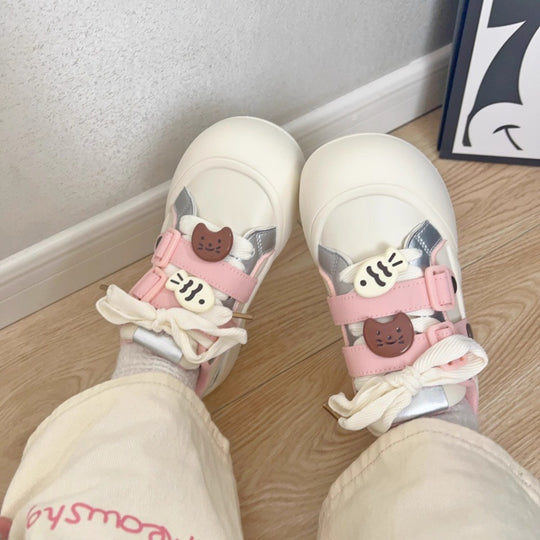 Damen modische Freizeit-Sneaker mit bunten Tierapplikationen R&B