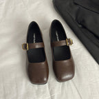 Damen elegante Mary Jane Ballerinas mit modischer Schnalle R&B