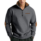 Herren Hochwertiges Sweatshirt mit Stehkragen und Reißverschluss R&B