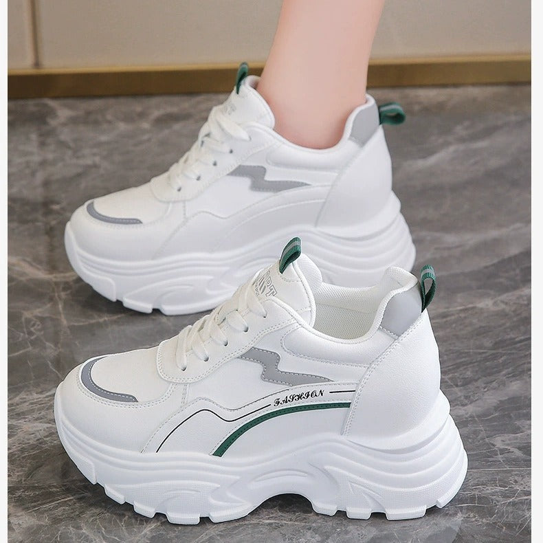 Damen Chunky Sneakers mit atmungsaktivem Obermaterial und dämpfender Laufsohle