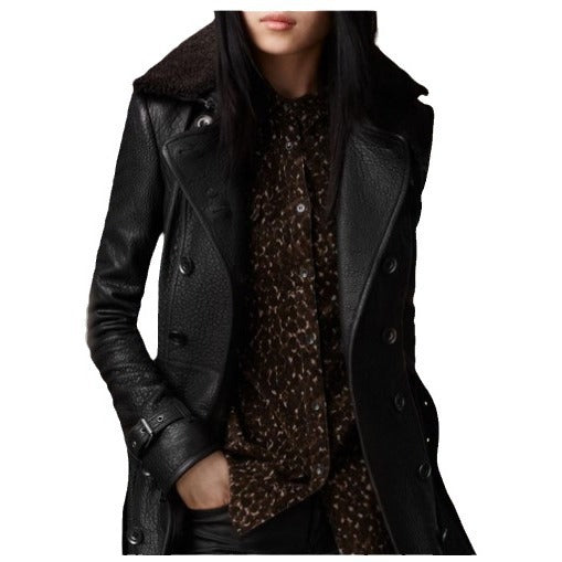 Damen jacke mit umschlagbarem Kragen und hochwertigen Details R&B