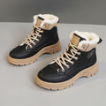 Damen warme Winterstiefel mit flauschigem Innenfutter und rutschfester Sohle R&B
