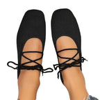 Damen elegante Ballerinas mit geschmackvollem Schnürdesign R&B