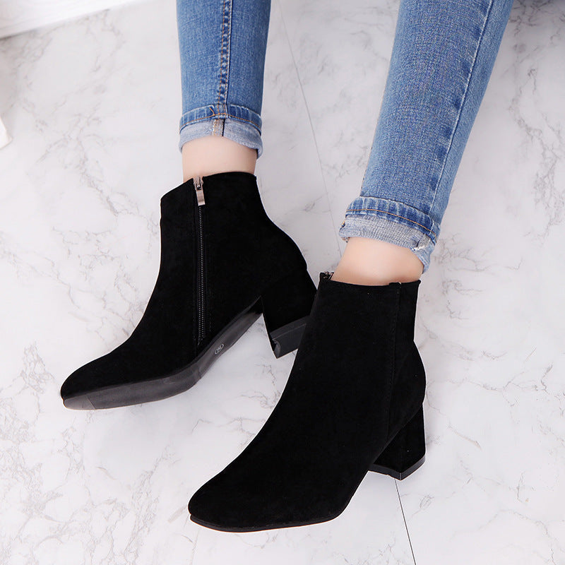 Damen Stiefeletten mit elegantem Reißverschluss und softem Obermaterial R&B