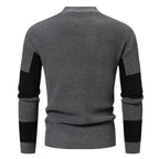 Herren modischer Rollkragenpullover mit strukturiertem Karomuster R&B