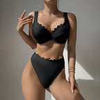 Damen Bikini-Set mit eleganten Wellenspitzen R&B