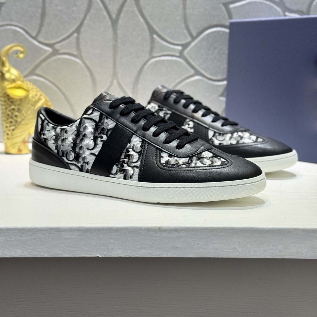 Damen Sneakers aus hochwertigem Leder mit elegantem Muster und rutschfester Sohle R&B