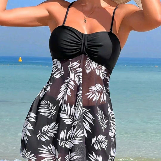 Damen Tankini-Set mit floralen Elementen R&B