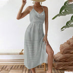 Damen luftiges Strandkleid mit verstellbarem Träger R&B