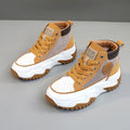 Damen hochgeschnittene Sneakers mit atmungsaktiver Netzstruktur und stoßdämpfendem Sohlenprofil R&B
