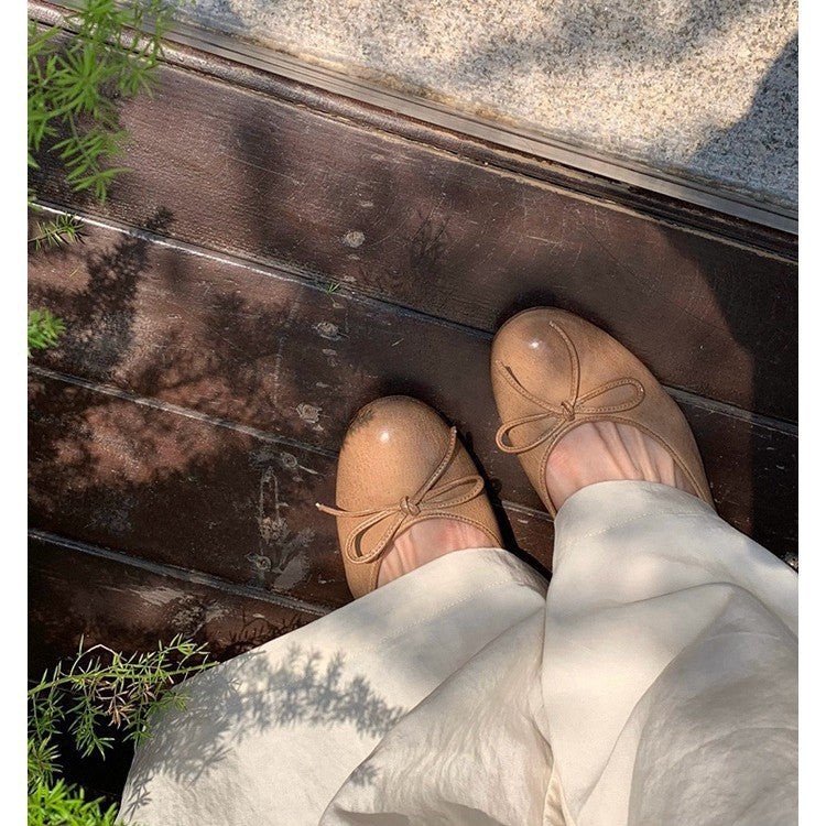 Damen Ballerinas mit elegantem Schleifenakzent und weichem Innensohlenkomfort R&B