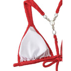 Damen Triangelbikini mit raffinierten Knoten und hochwertigem Häkel-Design R&B