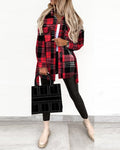 Damen Oversized Karo-Hemdenjacke aus weichem Material R&B