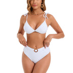 Damen Triangel-Bikini-Set mit verstellbaren Trägern und elegantem Bund R&B