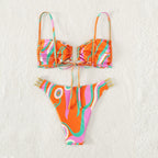 Damen Triangel-Bikini mit raffinierter Rüschendetail und eleganten Akzenten