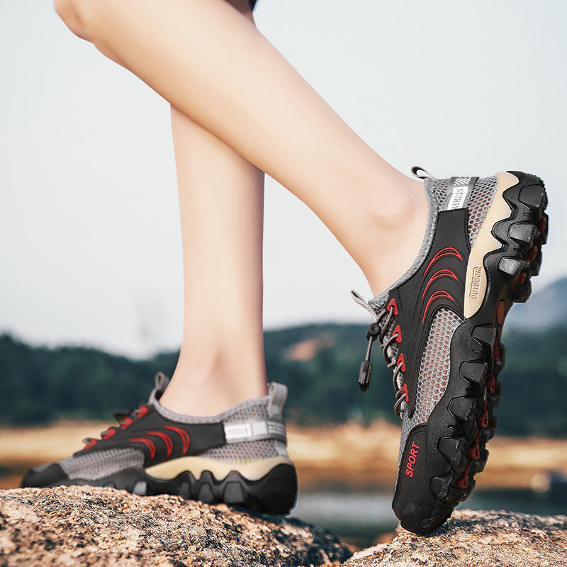 Damen Sportliche Mesh-Sneaker mit rutschfestem Profil R&B