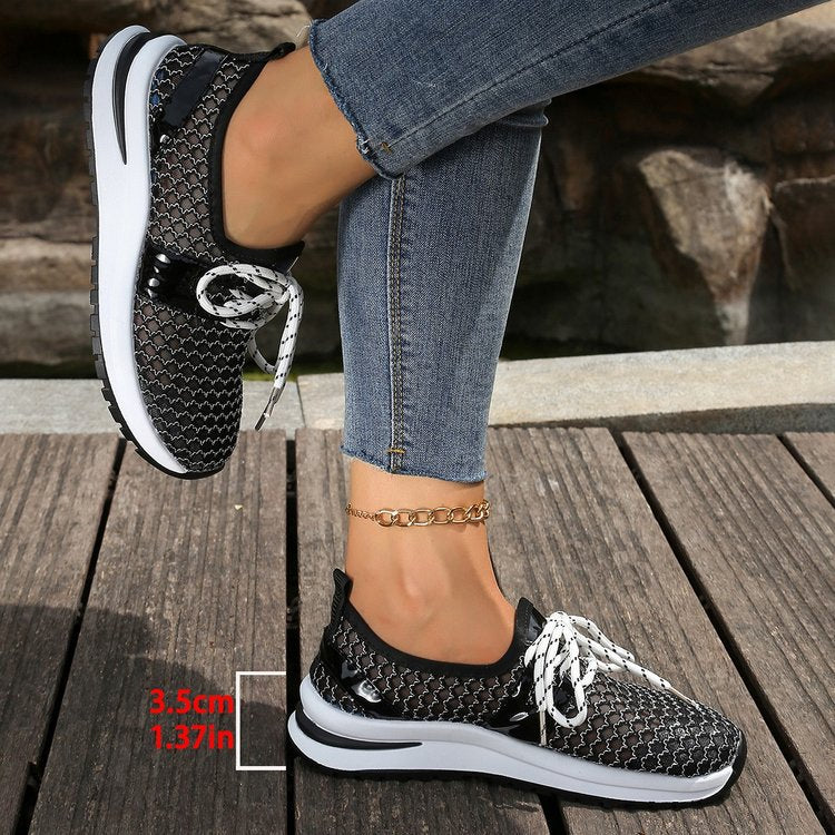 Damen Atmungsaktive Sneaker mit flexibler Netzstruktur und rutschfester Profilsohle R&B