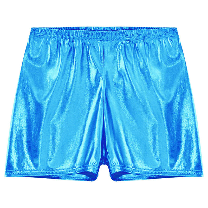 Damen Sportliche Shorts aus glänzendem Material R&B