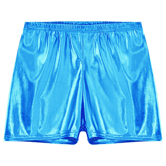 Damen Sportliche Shorts aus glänzendem Material R&B