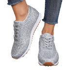 Damen Glitzernde Freizeitschuhe mit rutschfester Sohle und gepolstertem Fußbett R&B