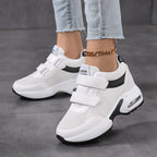 Damen nan sportliche Plateausneaker mit Klettverschluss und sichtbarer Luftpolstersohle aus atmungsaktivem Mesh R&B