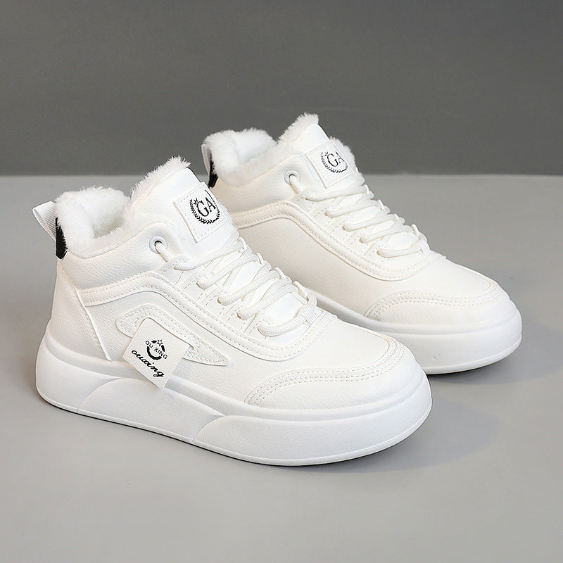 Damen Hohe Winter Sneakers mit weichem Fleece-Futter und rutschfester Sohle R&B