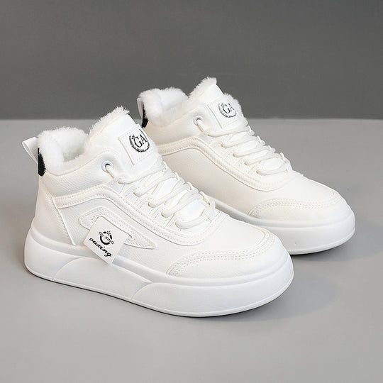 Damen Hohe Winter Sneakers mit weichem Fleece-Futter und rutschfester Sohle R&B