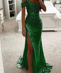 Damen Abendkleid mit schimmernden Pailletten R&B