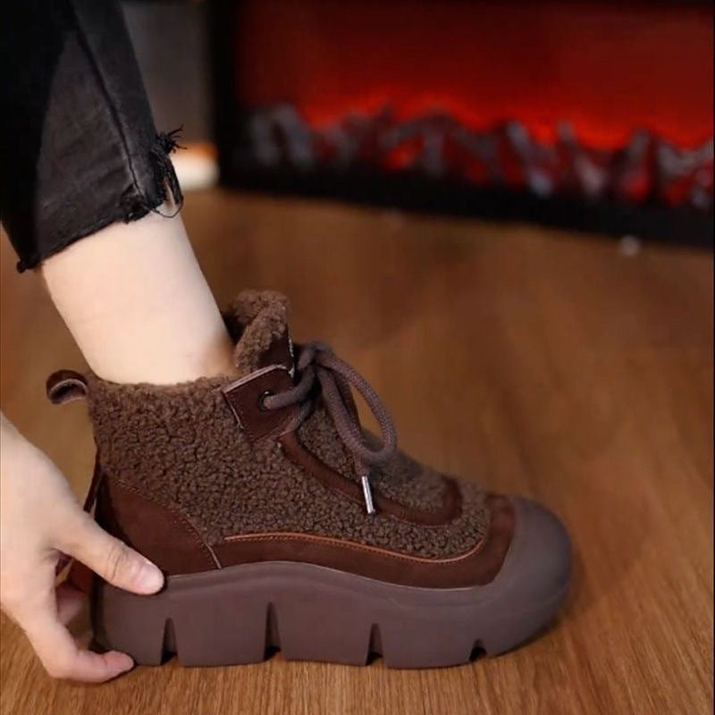 Damen Winterliche Sneakers mit kuscheligem Innenfutter und robuster Laufsohle R&B