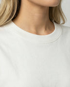 Lässiges Oversize Langarmshirt Damen Baumwolle Weiß mit Seitenschlitz Herbst