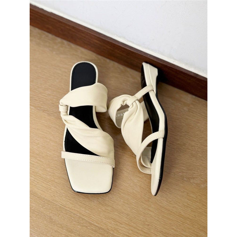 Damen Sandalen mit gekreuzten Riemen und eleganter Knotendekoration R&B