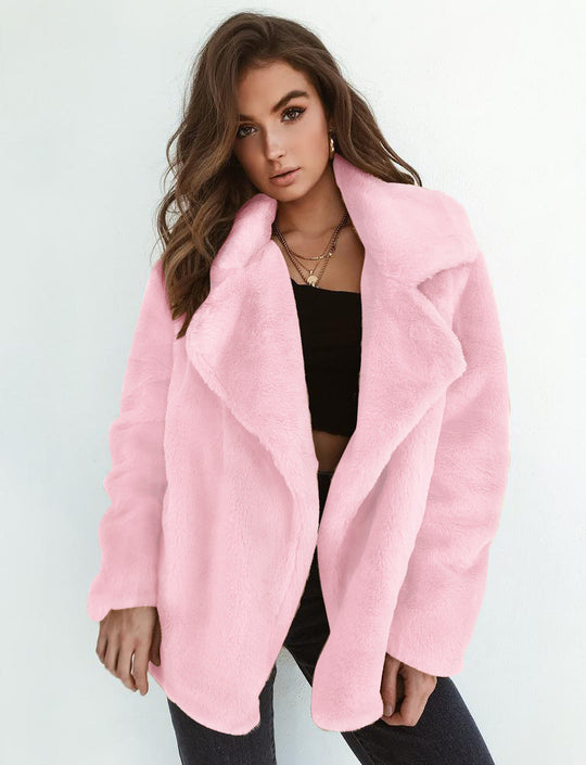 Damen Kuscheljacke mit elegantem Revers R&B