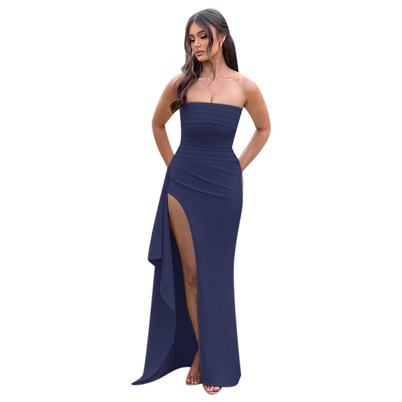 Damen Elegant Wickelmaxikleid R&B