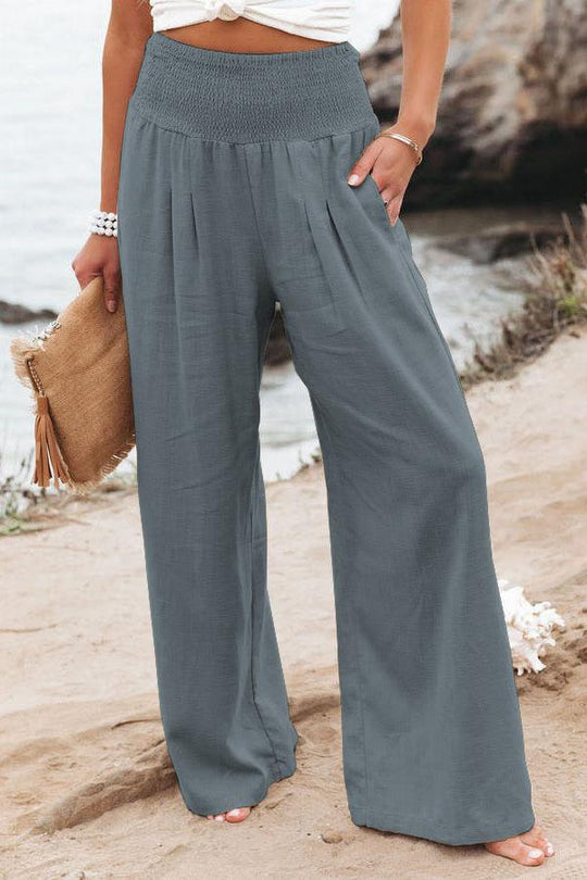 Damen weiter Sommerhose mit elastischem Bund R&B