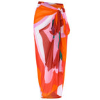 Damen Einteiler Badeanzug mit modischem Muster und passendem Sarong R&B