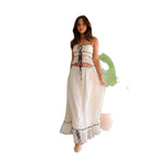 Damen Maxikleid mit romantischem Schnitt und verspielten Rüschendetails R&B