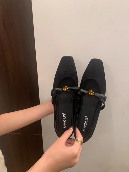 Damen Elegante Mules aus weichem Wildleder mit modischem Schleifen-Detail R&B