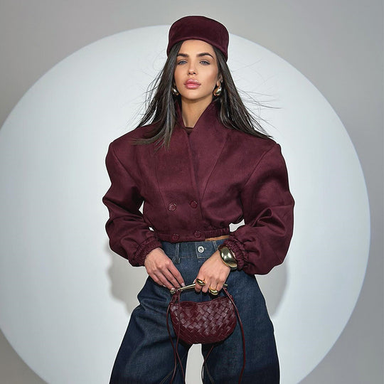 Damen Modische Boucléjacke R&B