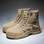 Damen modische camouflierte Ankle Boots mit rutschfester Sohle und elastischem Einsatz R&B