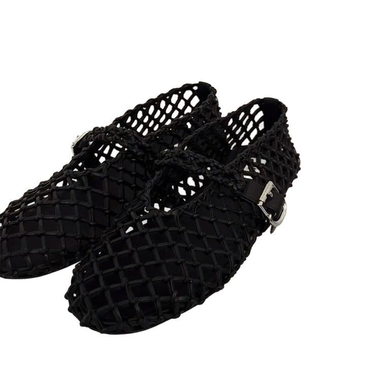 Damen Elegante Netzschuhe mit modischem Riemendesign