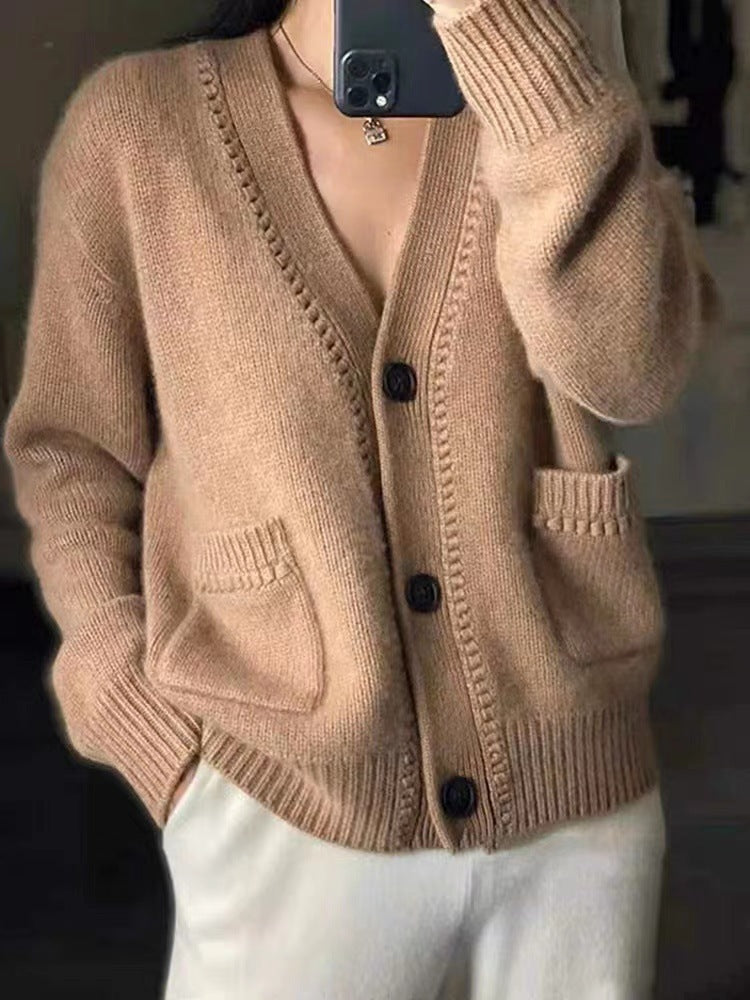 Damen Strickjacke im lässigen Oversized-Stil R&B