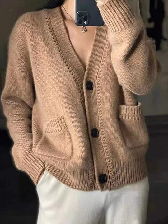 Damen Strickjacke im lässigen Oversized-Stil R&B