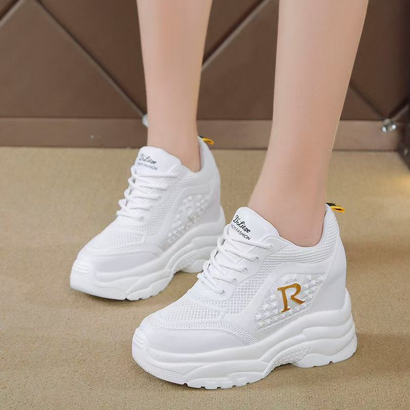 Damen modische Sneaker mit luftigen Netzdetails und rutschfester Sohle R&B