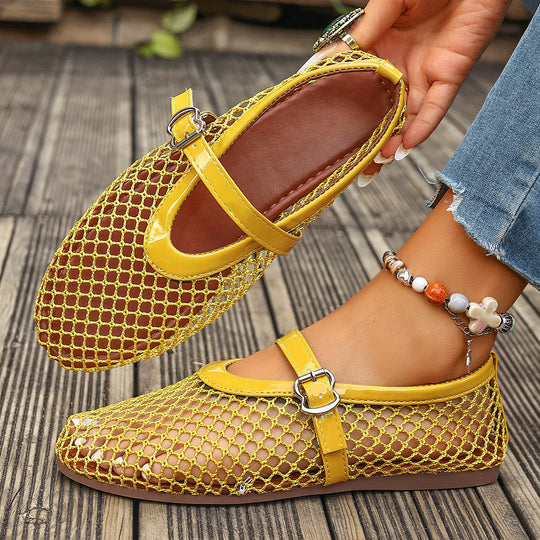 Damen Netzschuhe mit elegantem Riemen R&B