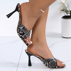 Damen Slingback-High-Heels mit buntem Perlenmuster und eleganter Absatzhöhe R&B