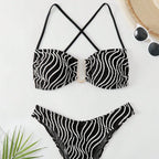 Damen Bikini mit elegantem Schnitt und modernem Muster R&B
